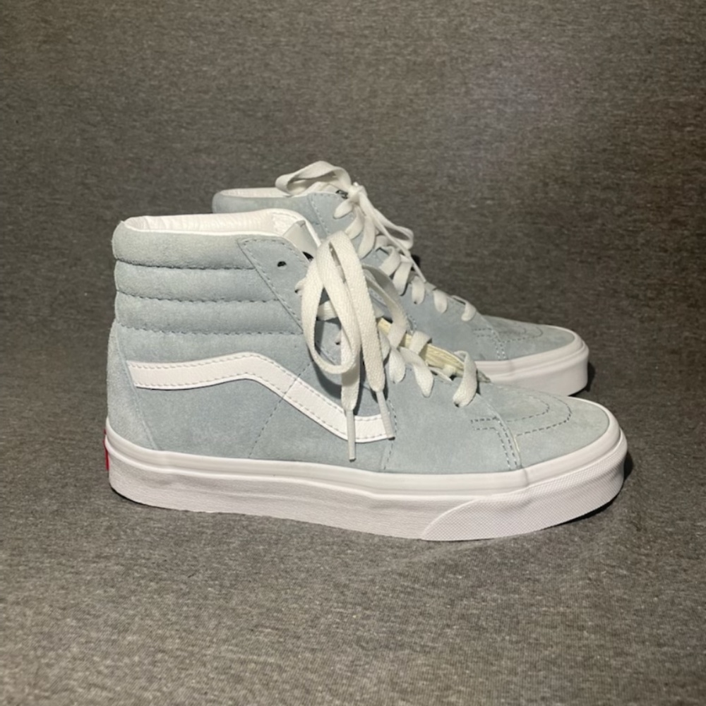 VANS Sk8-Hi Suede Blue Fog Shoes - Picture 5 of 11